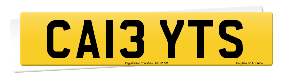 Registration number CA13 YTS